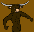Dibujo Cabeza de búfalo pintado por sullinmc