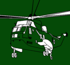 Dibujo Helicóptero al rescate pintado por fenano
