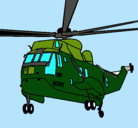 Dibujo Helicóptero al rescate pintado por IVAN