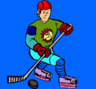 Dibujo Jugador de hockey sobre hielo pintado por Kendall