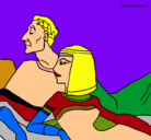 Dibujo César y Cleopatra pintado por ANAILA