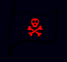 Dibujo Bandera pirata pintado por edelmiro