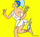 Dibujo Hermes pintado por david