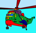 Dibujo Helicóptero al rescate pintado por ABRAHAM