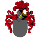 Dibujo Escudo de armas y casco pintado por edgar