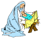 Dibujo Nacimiento del niño Jesús pintado por javierita
