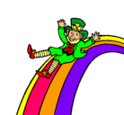 Dibujo Duende en el arco iris pintado por katia