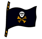Dibujo Bandera pirata pintado por brian