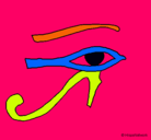 Dibujo Ojo Horus pintado por andreacere