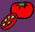 Dibujo Tomate pintado por pauladiazfernandez