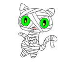 Dibujo Gato garabato momia pintado por DaniHT