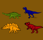 Dibujo Dinosaurios de tierra pintado por tadeo