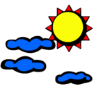 Dibujo Sol y nubes 2 pintado por DANI