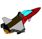 Dibujo Nave cohete pintado por pablo