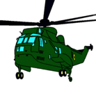 Dibujo Helicóptero al rescate pintado por caca