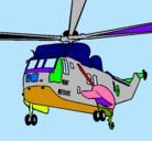 Dibujo Helicóptero al rescate pintado por cis