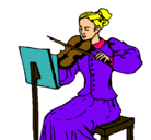 Dibujo Dama violinista pintado por andy