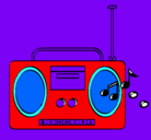 Dibujo Radio cassette 2 pintado por sibio