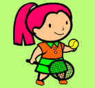 Dibujo Chica tenista pintado por raquel