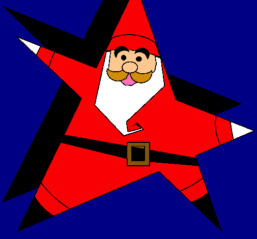 Papa Noel en forma de estrella