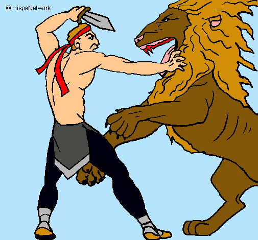 Gladiador contra león