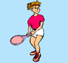 Dibujo Chica tenista pintado por Sty