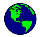 Dibujo Planeta Tierra pintado por erick