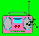 Dibujo Radio cassette 2 pintado por klinto