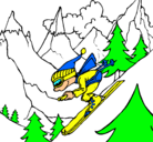 Dibujo Esquiador pintado por sofia