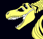 Dibujo Esqueleto tiranosaurio rex pintado por southpark