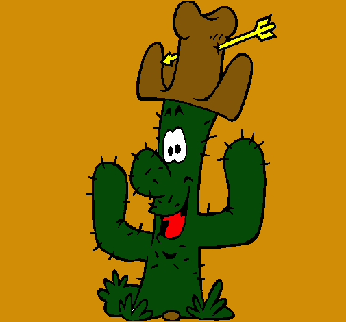 Cactus con sombrero