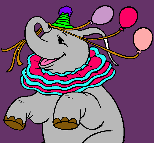 Elefante con 3 globos