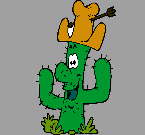 Cactus con sombrero