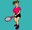Dibujo Chica tenista pintado por danieladasilva