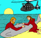 Dibujo Rescate ballena pintado por juandiegomesa