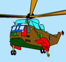 Dibujo Helicóptero al rescate pintado por jair