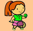 Dibujo Chica tenista pintado por mihaela