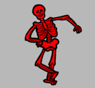 Dibujo Esqueleto contento pintado por lucas