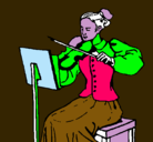 Dibujo Dama violinista pintado por rayiguaqui