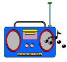 Dibujo Radio cassette 2 pintado por radiopintadaparauxiia