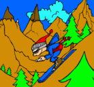 Dibujo Esquiador pintado por diego