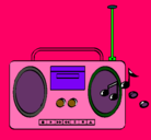 Dibujo Radio cassette 2 pintado por leslie