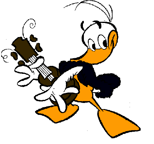 Pato con guitarra