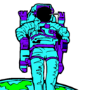 Dibujo Astronauta pintado por Sabrina