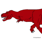 Dibujo Tiranosaurio rex pintado por terex