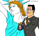 Dibujo Estados Unidos de América pintado por estatuadeE.U