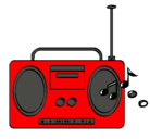 Dibujo Radio cassette 2 pintado por ignacia