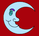 Dibujo Luna pintado por yareli