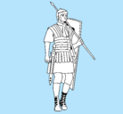 Dibujo Soldado romano pintado por manolo_