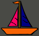 Dibujo Barco velero pintado por laudy